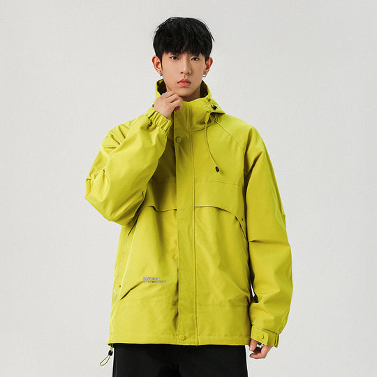 Herren Technische Kapuzen-Softshelljacke mit hohem Kragen und verstellbarem Saum Nord Taschen