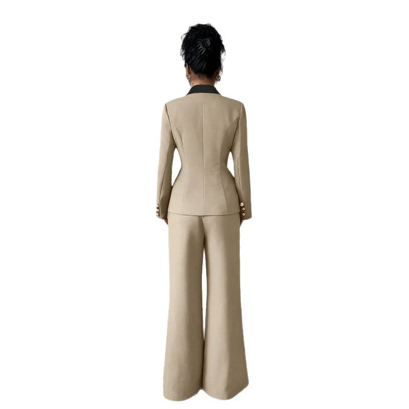 Damen Elegantes Doppelreihiges Blazer-Set Nord Taschen