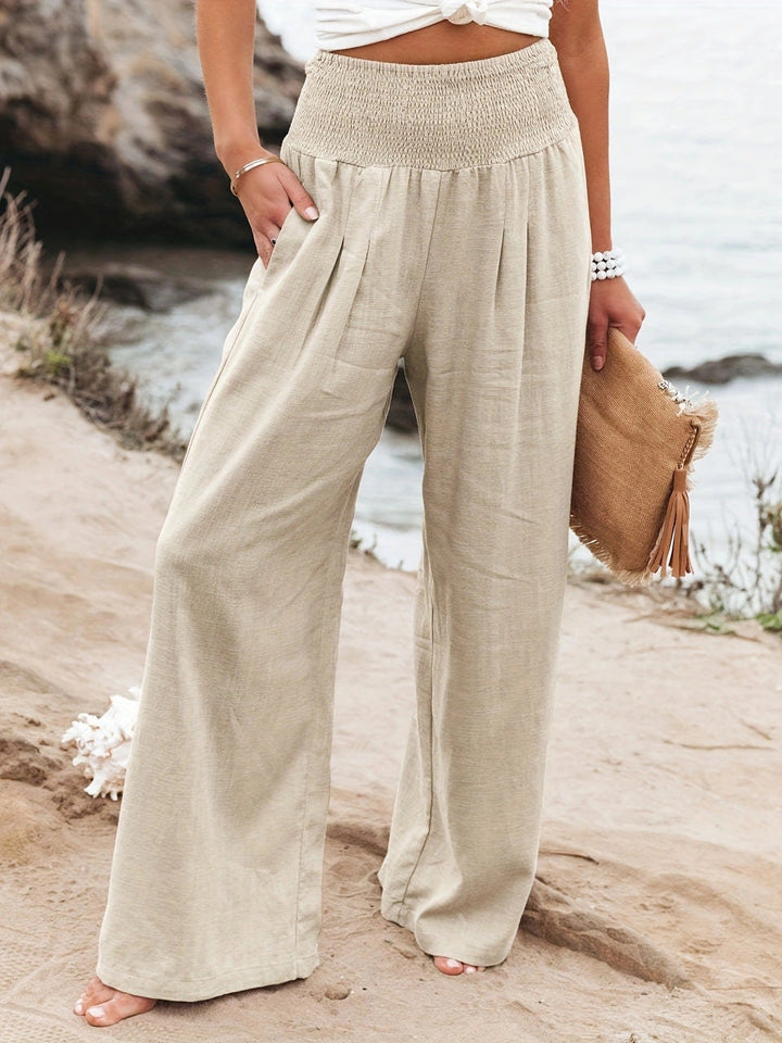 Damen Weite Leinenhose