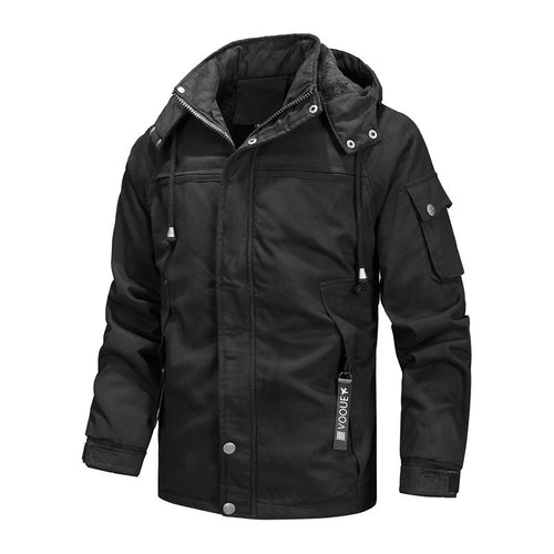 Herren robuster Winterparka im Urban-Utility-Stil mit fleecegefüttertem Kragen und Multifunktions-Taschen Nord Taschen