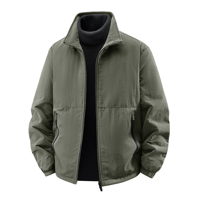 Men's  minimalist stand-collar travel jacket with sealed zip pockets and elastic cuffs Nord Taschen