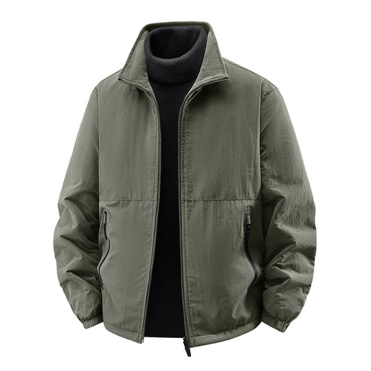 Men's  minimalist stand-collar travel jacket with sealed zip pockets and elastic cuffs Nord Taschen