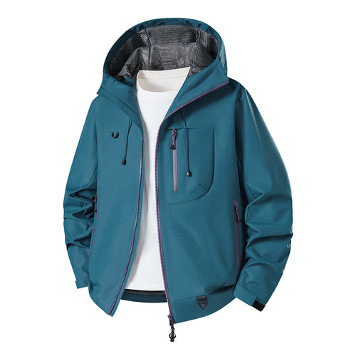 Herren Technische Softshell-Hoodiejacke mit wasserabweisender Membran und Mesh-Futter Nord Taschen