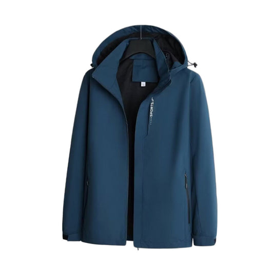 Herren Wind- und Wasserabweisende Softshelljacke mit Kapuze, atmungsaktiver Membran und verdecktem Reißverschluss Nord Taschen