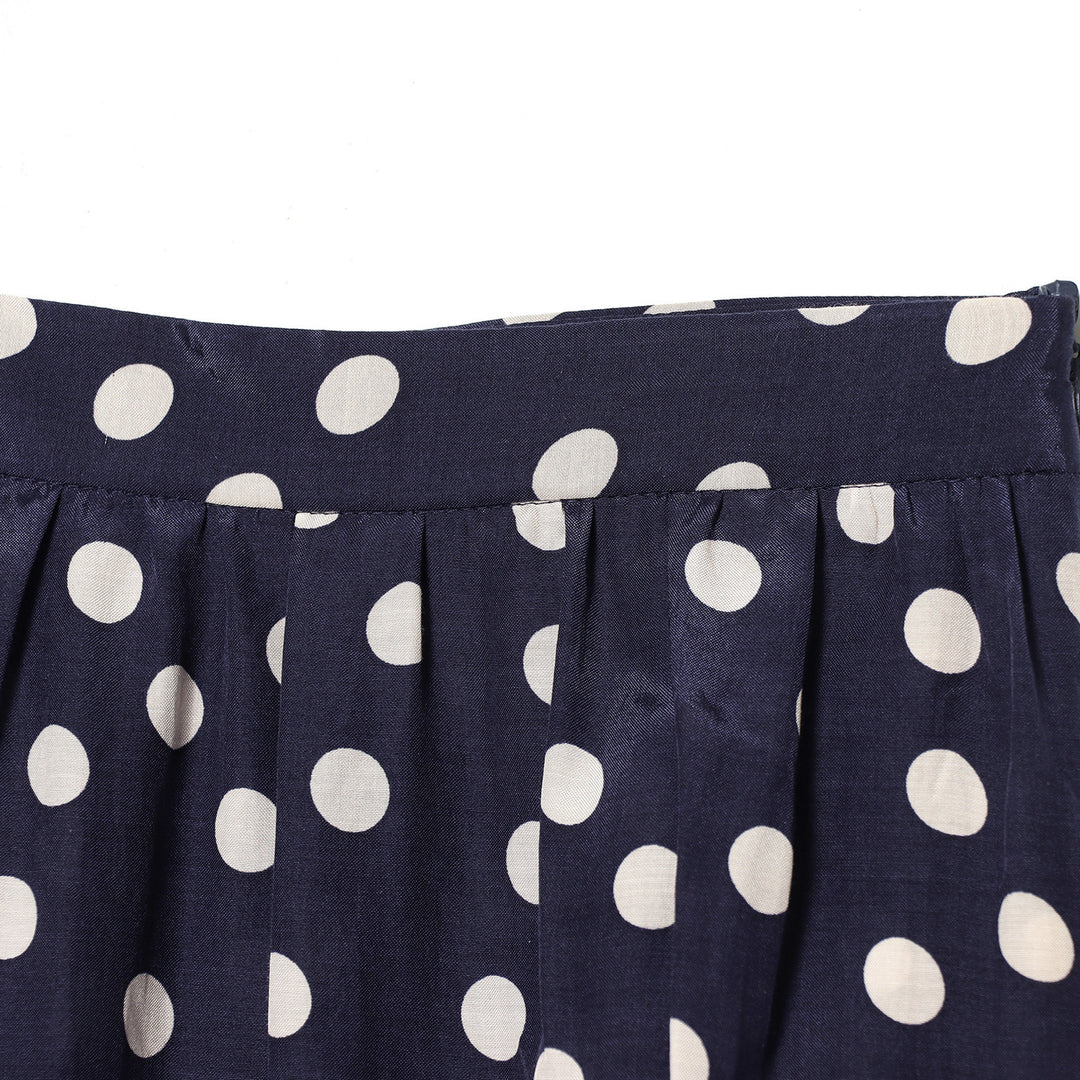 Damen Weite Highwaist-Hose mit Polka-Dot, Ballonbeinen und Kordel-Tunnelzug am Knöchel Nord Taschen