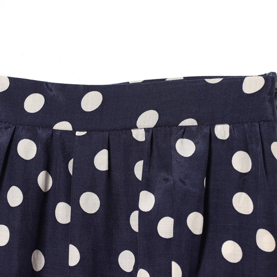 Damen Weite Highwaist-Hose mit Polka-Dot, Ballonbeinen und Kordel-Tunnelzug am Knöchel Nord Taschen