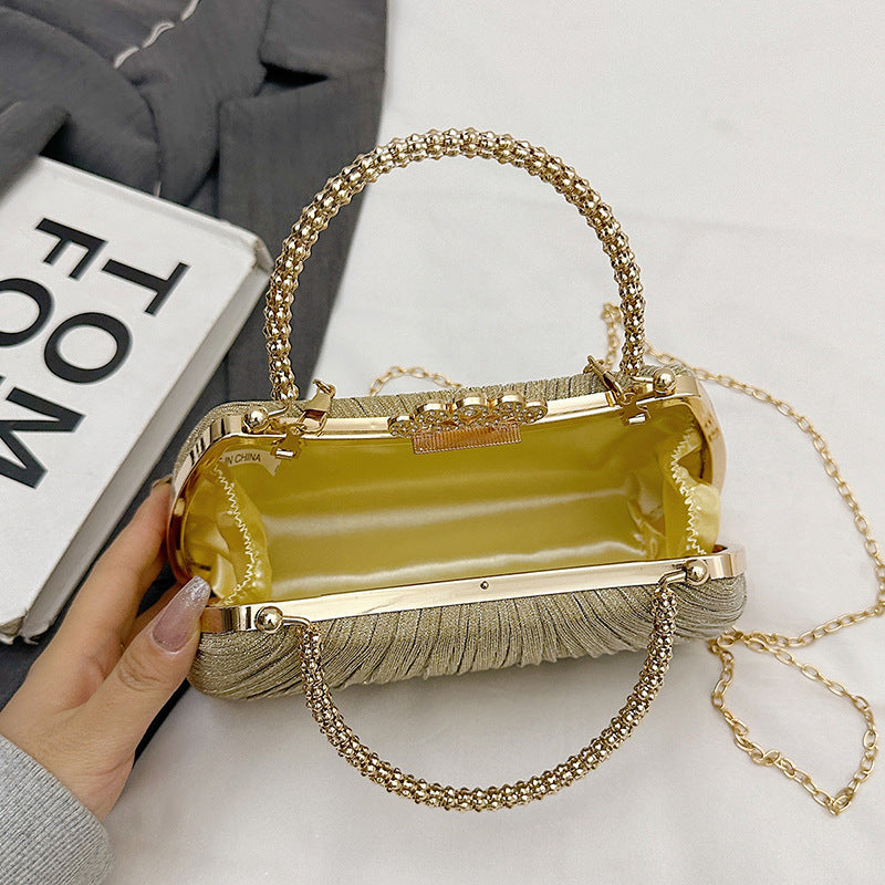 Damen Glamouröse Clutch-Tasche mit funkelndem Kettenhenkel Nord Taschen