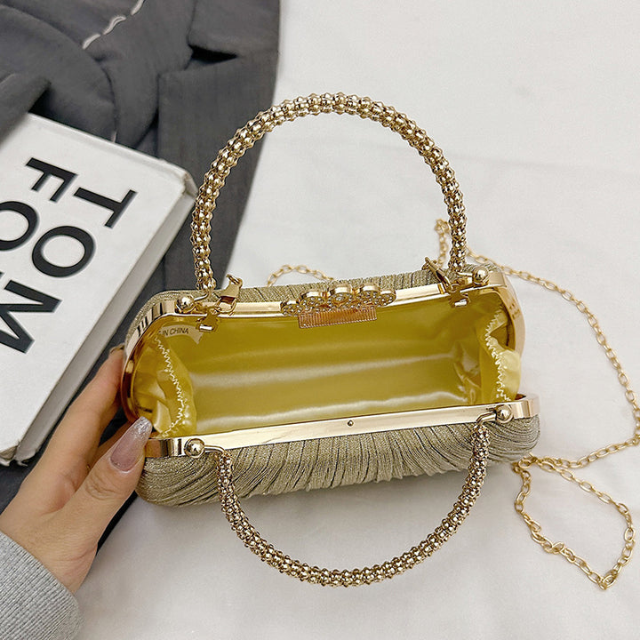 Damen Glamouröse Clutch-Tasche mit funkelndem Kettenhenkel Nord Taschen