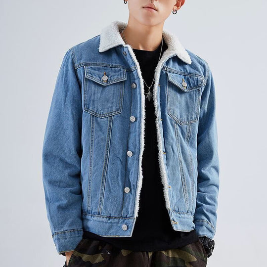 Herren Denimjacke mit kuscheligem Innenfutter Nord Taschen