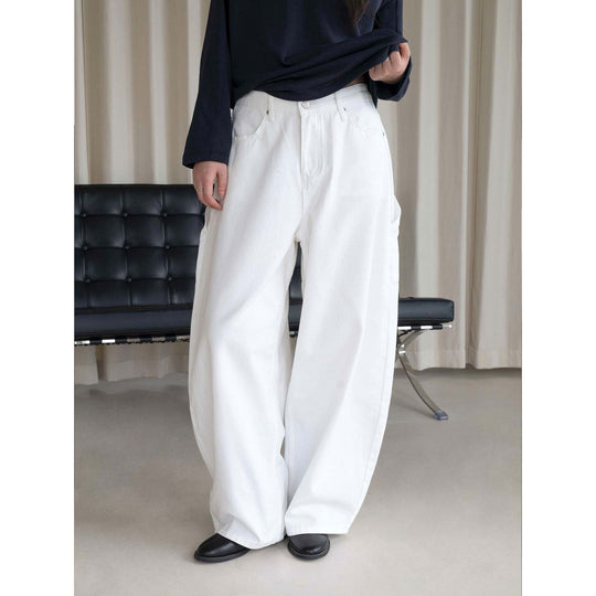 Damen Weite High‑Waist Utility-Cargohose mit Tiefer Schrittlinie Nord Taschen