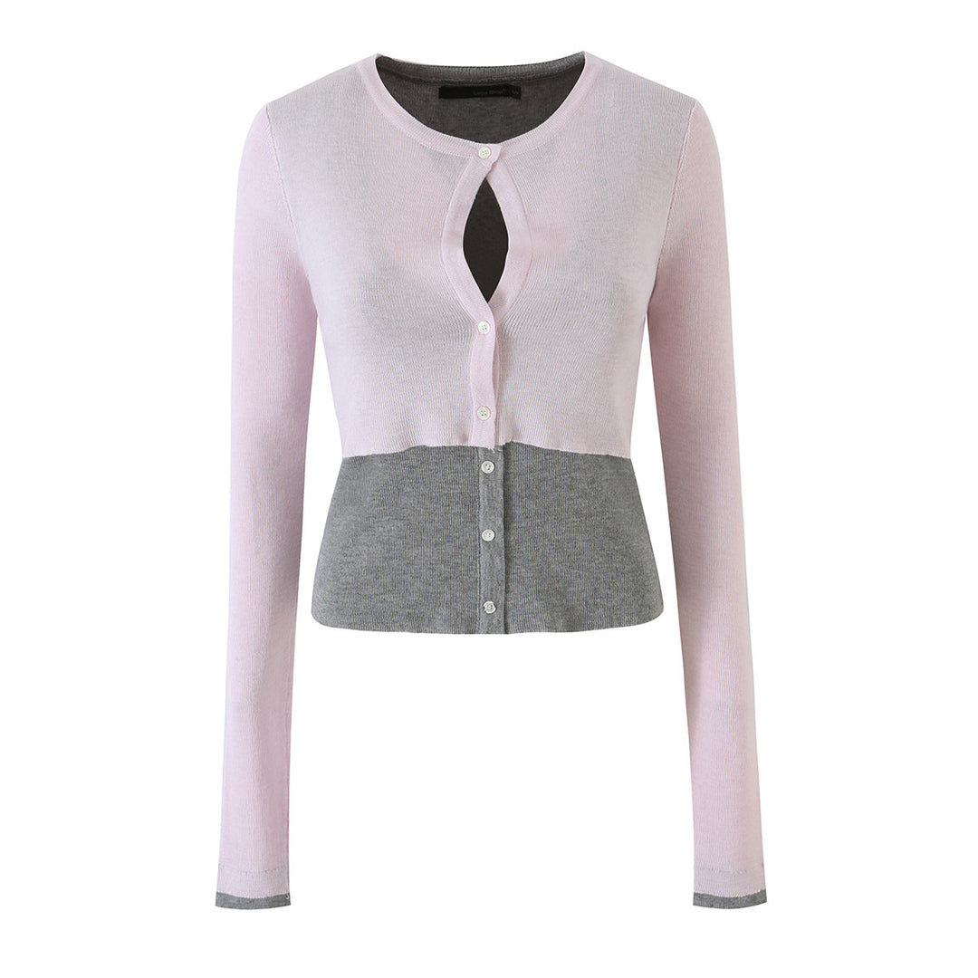 Damen Feinstrick-Bolero mit eingearbeitetem Hemd-Panel und Knopfdetails Nord Taschen
