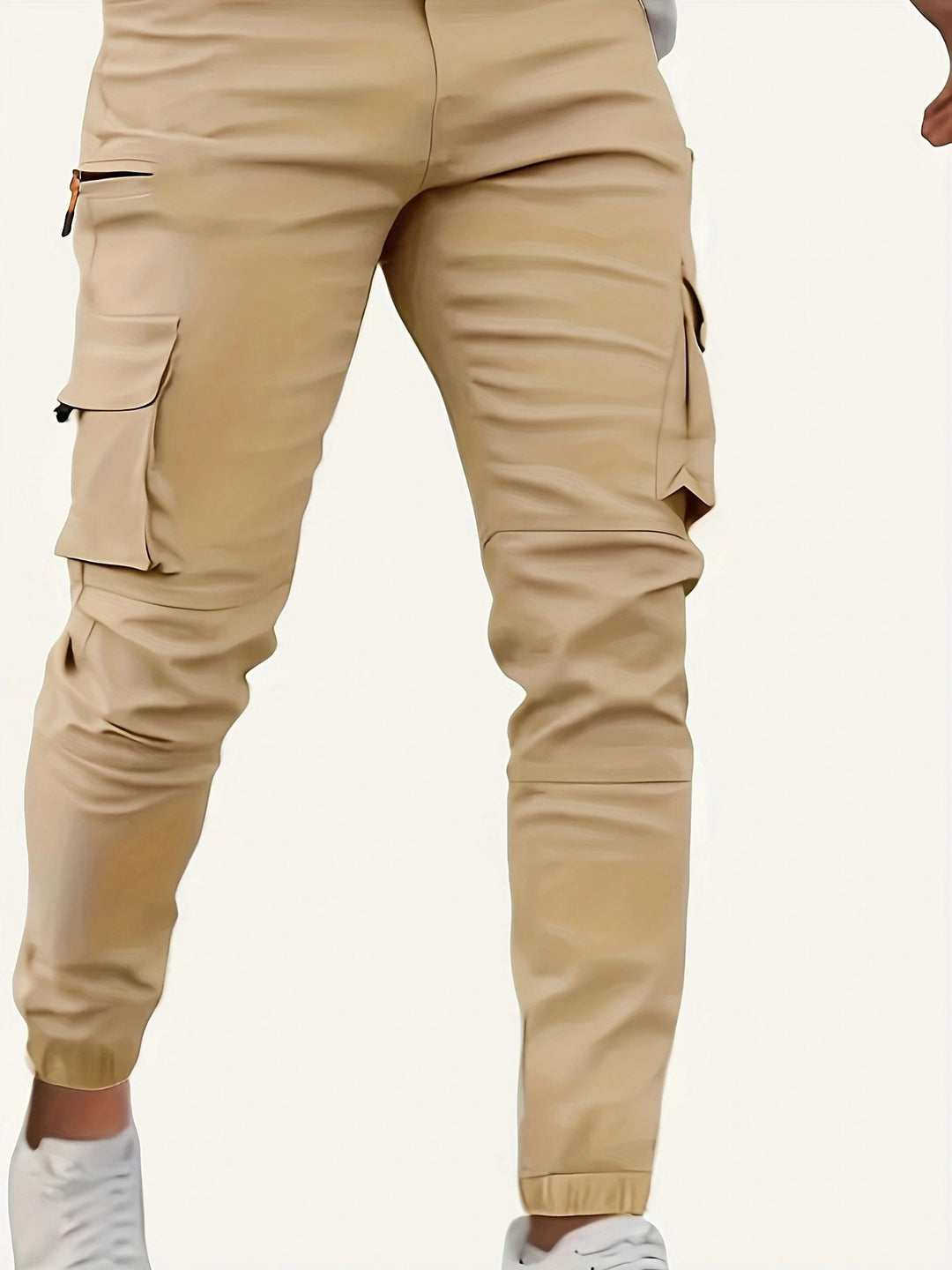 Herren Konisch geschnittene Utility-Cargohose mit Reißverschlusstasche, Klappentaschen und D-Ring Nord Taschen