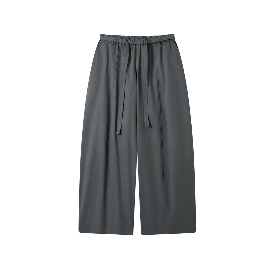 Damen Culotte-Hose mit hoher Taille weitem Bein und Bindegürtel Nord Taschen