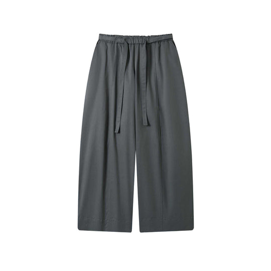 Damen Culotte-Hose mit hoher Taille weitem Bein und Bindegürtel Nord Taschen