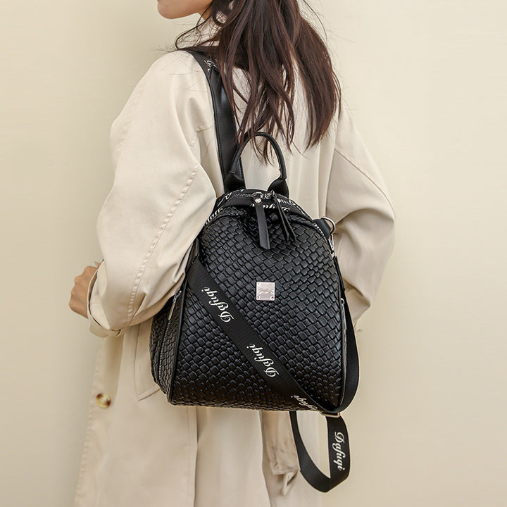 Damen Rucksack im eleganten geflochtenen Design mit verstellbaren Trageriemen Nord Taschen