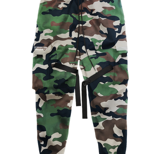 Herren Utility‑Cargo‑Jogginghose mit elastischem Bund, verstellbaren Beinriemen & Multifachtaschen Nord Taschen