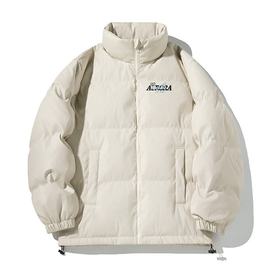 Unisex Isolierte Pufferjacke im minimalistischen Boxy‑Schnitt mit hohem Stehkragen, verdecktem Reißverschluss und Kordelzugsaum Nord Taschen