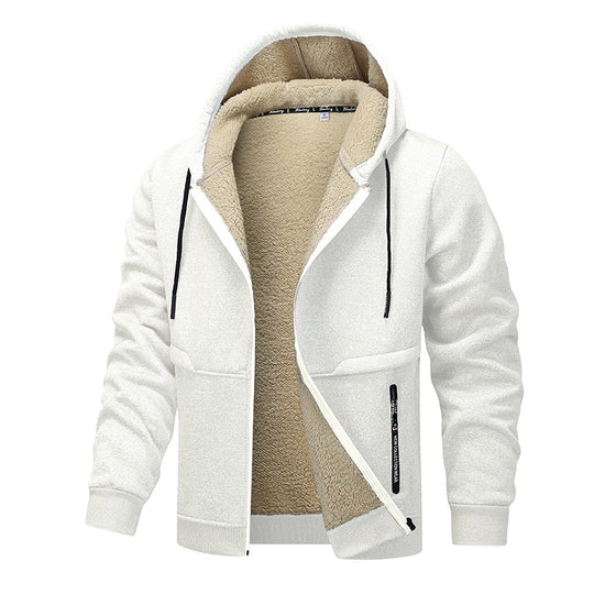 Herren Sherpa‑gefütterte Zip‑Hoodiejacke im Urban‑Casual‑Stil mit Teddyfleece‑Innenfutter Nord Taschen