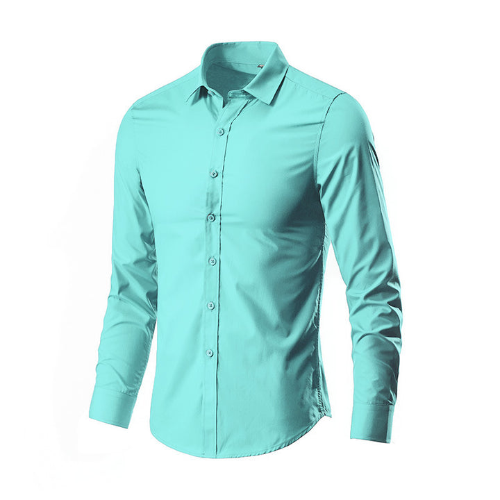 Herren Slim-Fit Businesshemd aus Stretch-Baumwollmix mit Kentkragen Nord Taschen