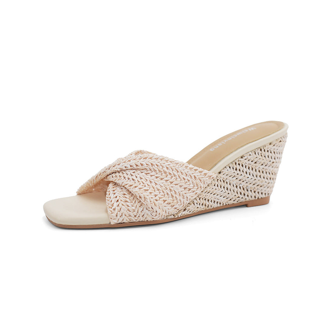 Damen Keil-Sandalen mit geflochtener Vorderpartie Nord Taschen
