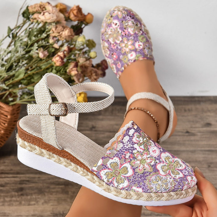 Damen Espadrilles mit elegantem Häkel-Design und komfortabler Sohle