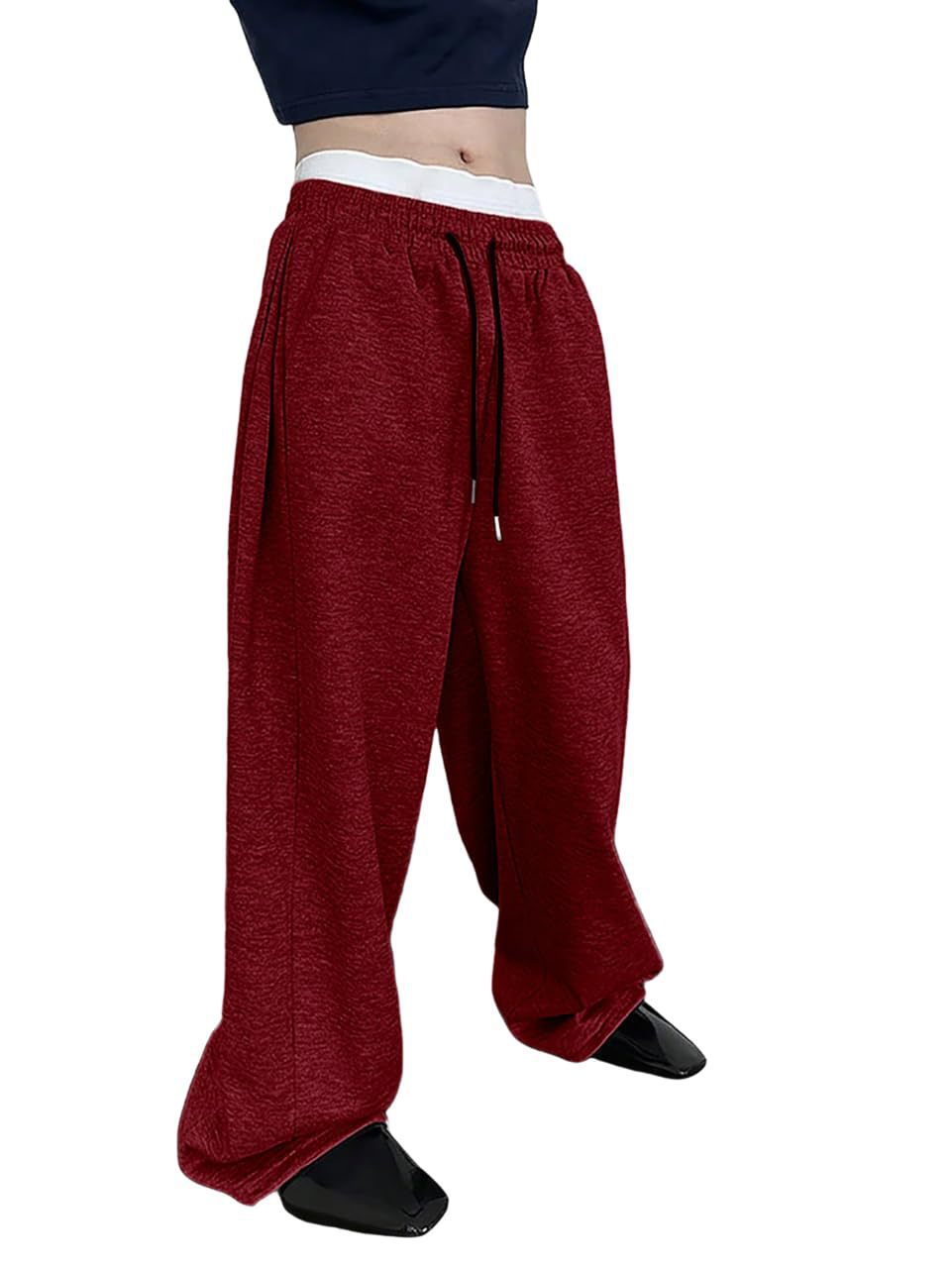 Unisex nan weite Sweatpants mit elastischem Bund, breitem Bein, Kordelzug und verdeckten Seitentaschen Nord Taschen