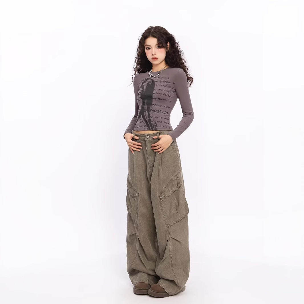Damen Übergrößen Cargo-Jeans Nord Taschen
