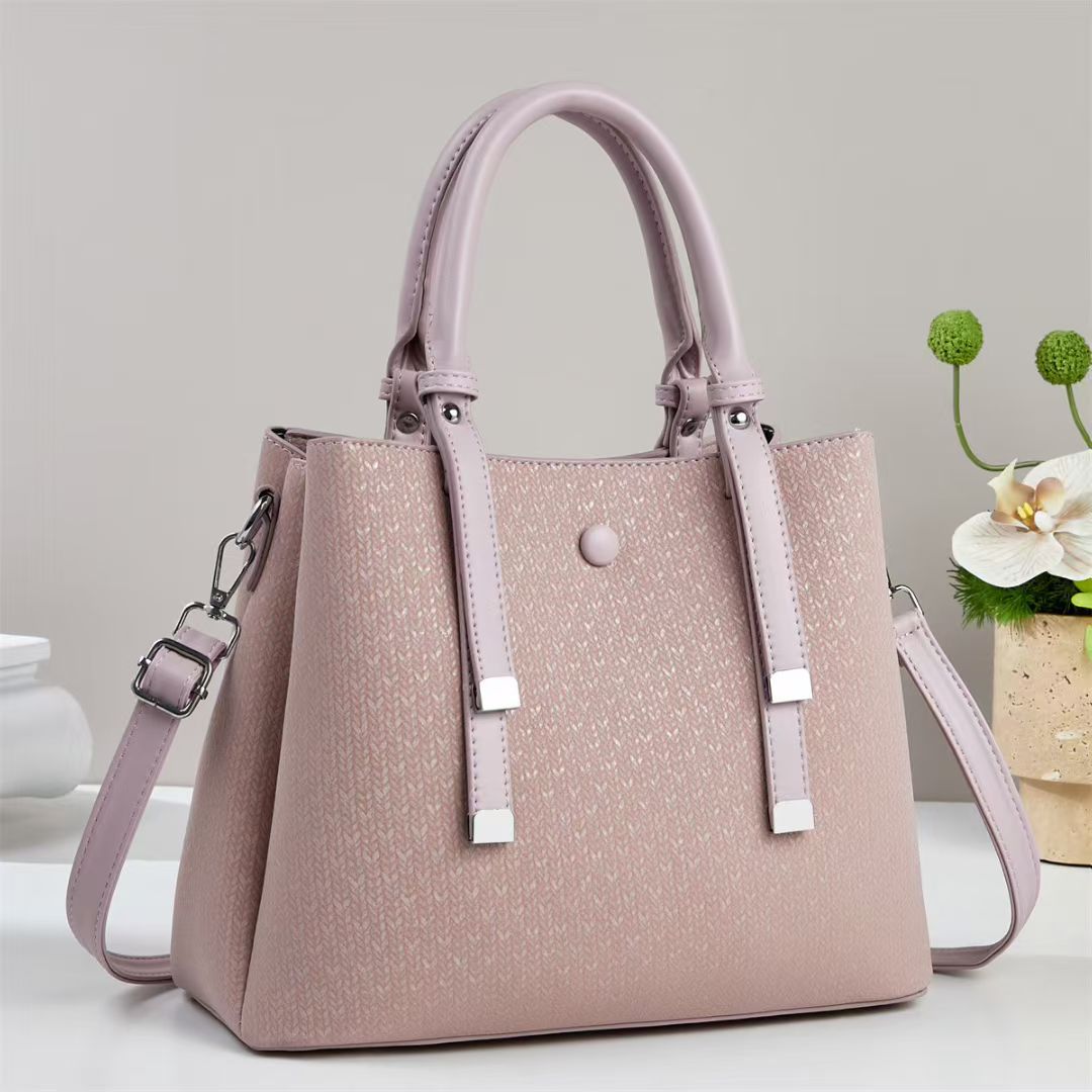Damen elegante Handtasche mit strukturiertem Gewebe und abnehmbarem Schulterriemen Nord Taschen