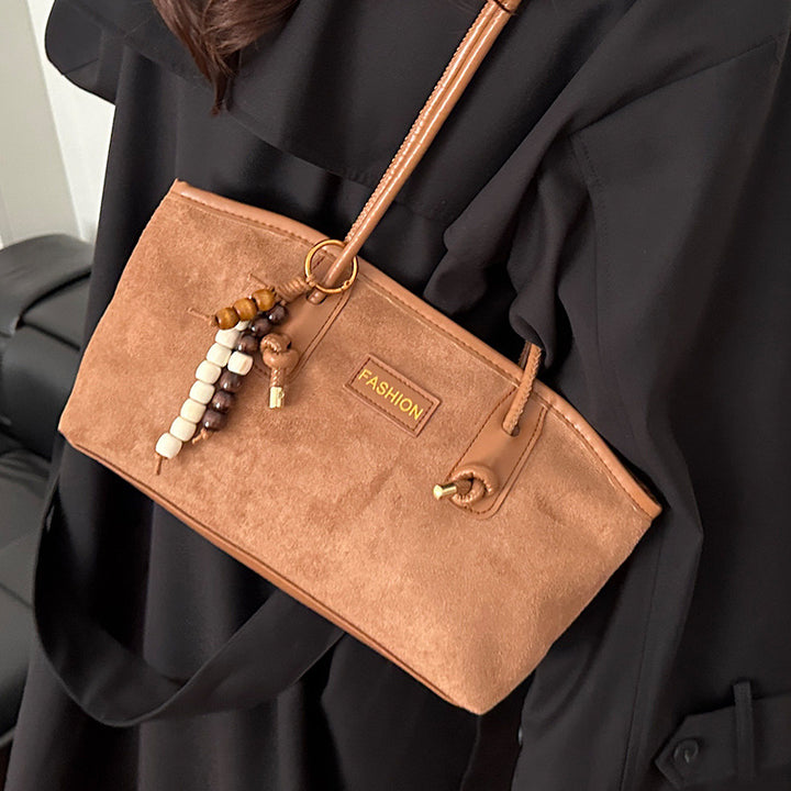 Damen modische Henkeltasche aus weichem Wildleder Nord Taschen