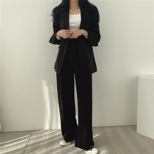 Damen Oversized Blazer mit zwei Knöpfen Nord Taschen