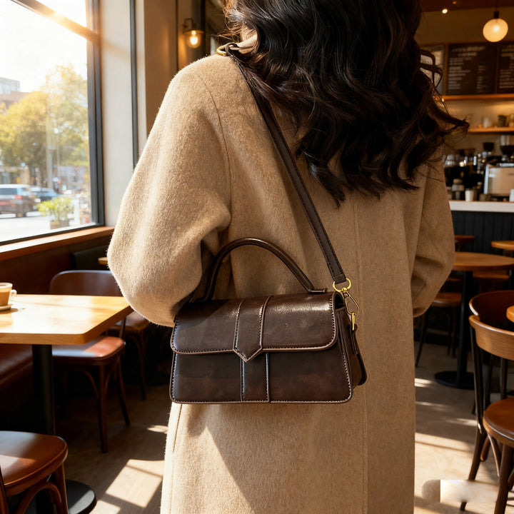 Damen Leder-Handtasche mit abnehmbarem Schulterriemen Nord Taschen