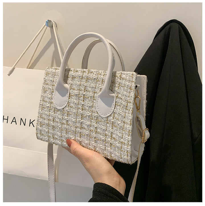 Damen stilvolle Handtasche aus strukturiertem Gewebe Nord Taschen