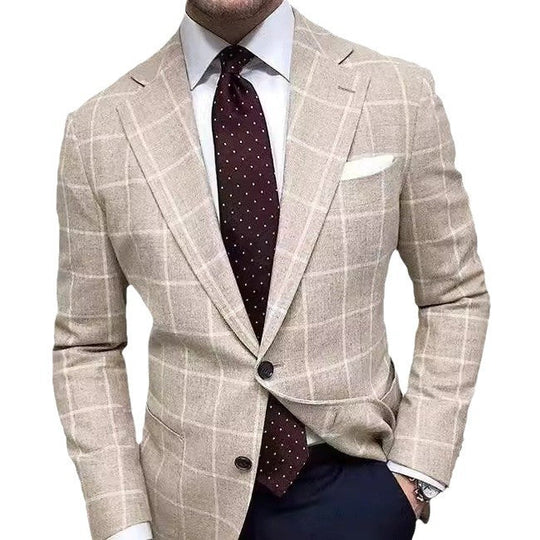 Herren eleganter Leinenblazer mit schmalem Schnitt - Vittorelli