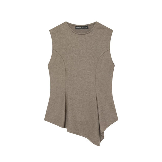 Damen Hochtaillierte konisch geschnittene Loungehose mit verdecktem Bund Nord Taschen