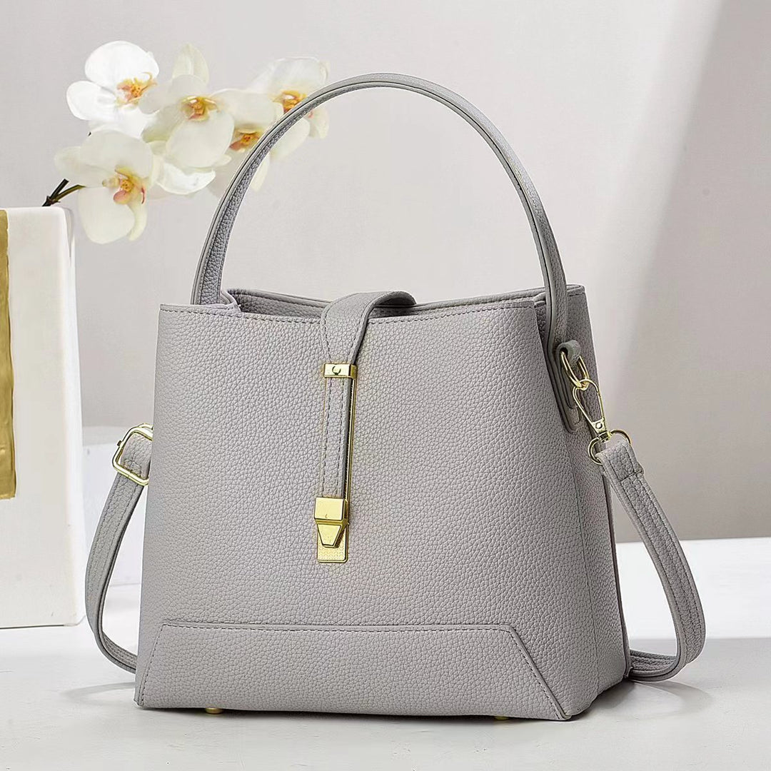 Damen elegante Handtasche mit strukturiertem Design und abnehmbaren Schultergurt Nord Taschen