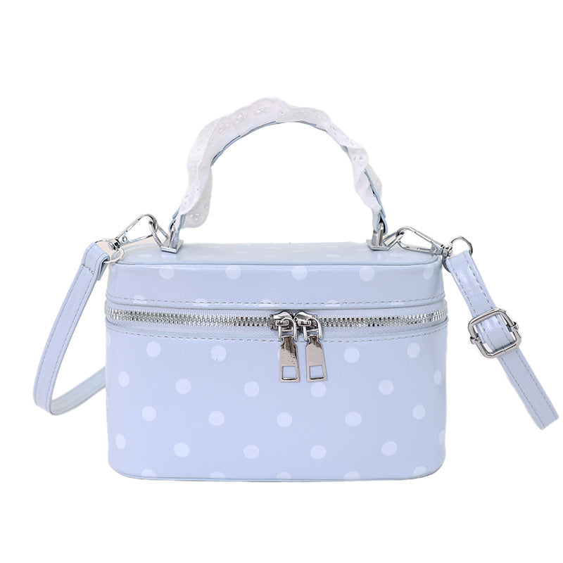 Damen Polka Dot Handtasche mit abnehmbaren Schulterriemen Nord Taschen