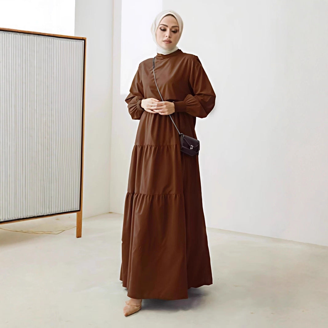 Damen Elegantes Maxikleid mit Rüschen Nord Taschen