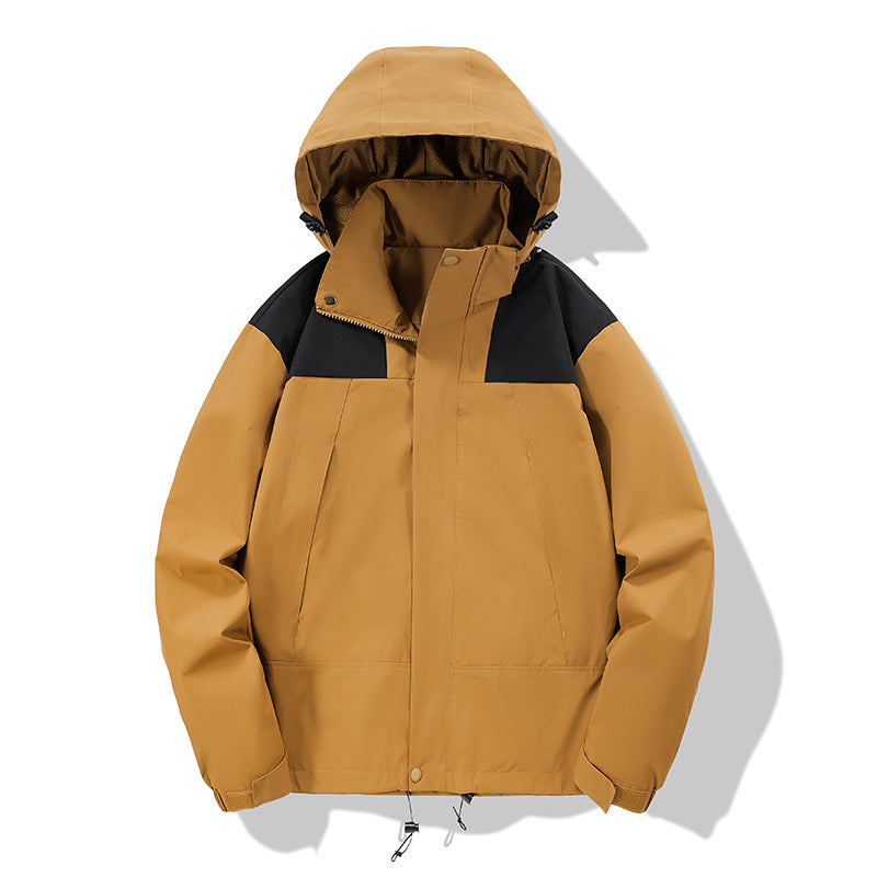Herren wasserabweisende Softshell‑Jacke mit Kapuze, verstellbarem Saum und Multifunktionstaschen Nord Taschen