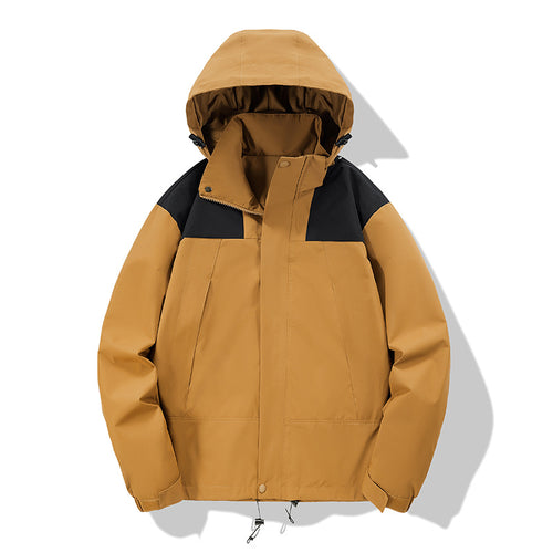 Herren wasserabweisende Softshell‑Jacke mit Kapuze, verstellbarem Saum und Multifunktionstaschen Nord Taschen
