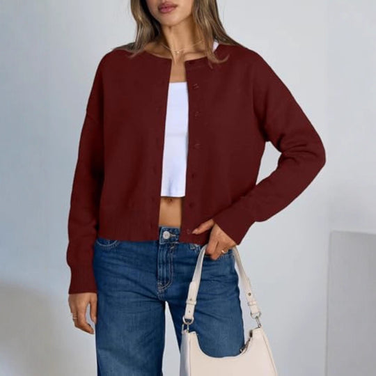 Damen Lockere Strickjacke Nord Taschen