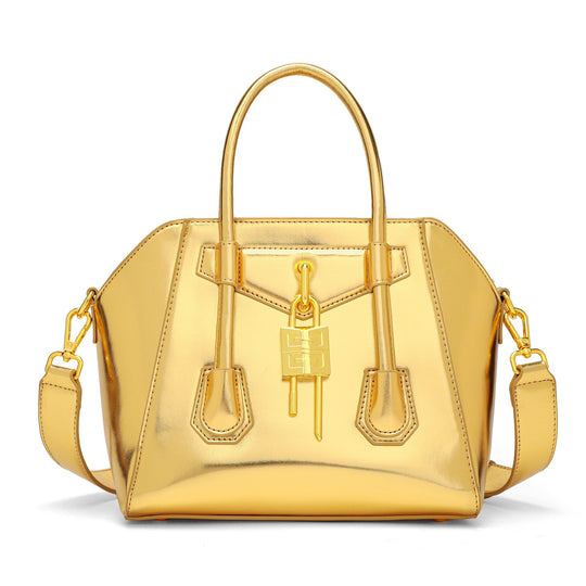 Damen Handtasche im modernen, strukturierten Design mit goldenen Akzenten Nord Taschen