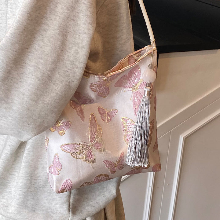 Damen Umhängetasche mit buntem Schmetterlingsdesign Nord Taschen