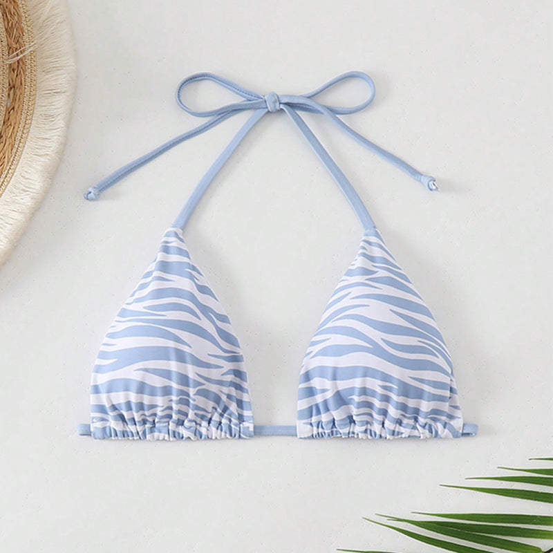 Damen Triangel-Bikini mit verstellbaren Trägern und einzigartigem Wellenmuster Nord Taschen