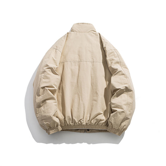 Herren Boxy Utility-Bomberjacke mit Stehkragen und aufgesetzten Klappentaschen Nord Taschen