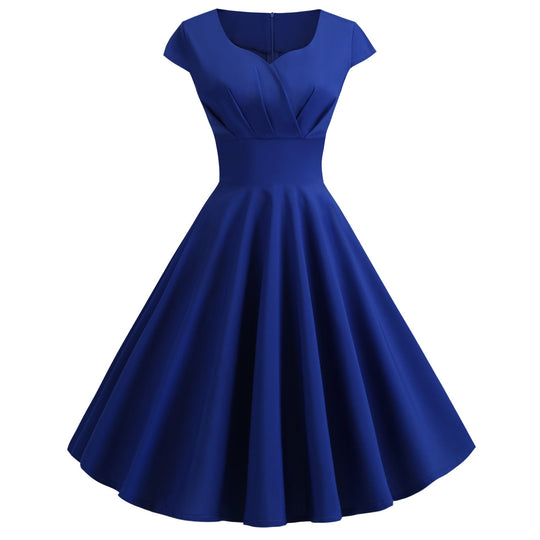 Damen A-Linien Kleid mit elegantem Taillenschnitt und schwingendem Saum
