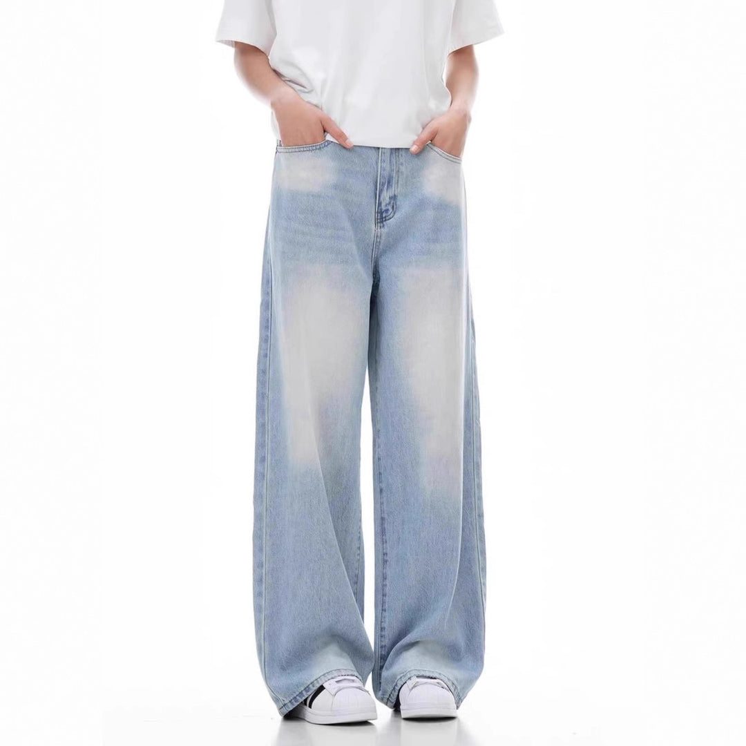 Damen Weit geschnittene Casual Jeans Nord Taschen