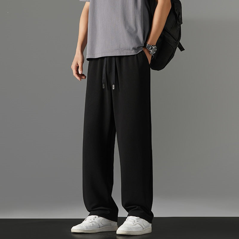 Herren weite Relaxed-Jogginghose aus French-Terry mit Kordelzug, elastischem Bund & geradem Bein Nord Taschen