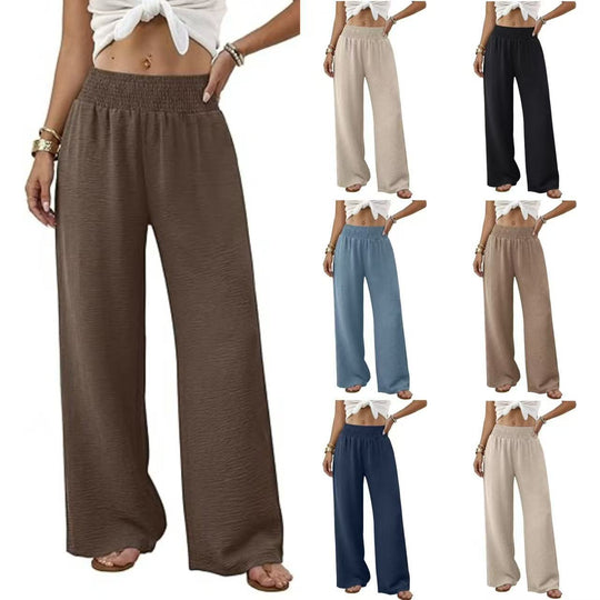 Damen Palazzo-Loungehose mit hohem Smokbund und weitem Bein Nord Taschen