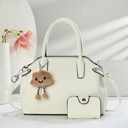 Damen modische Handtasche mit abnehmbarem Zubehör und kreativem Anhänger Nord Taschen