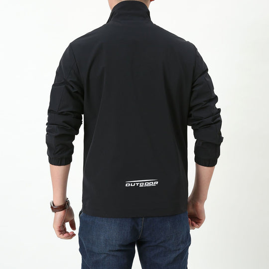 Herren Leichte winddichte Reißverschluss‑Blousonjacke mit Stehkragen und elastischen Bündchen Nord Taschen